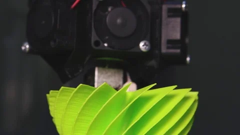  3D the printer prints the part Stock Footage 82021896