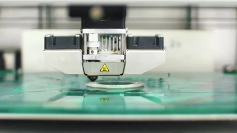  3D the printer prints the part Stock Footage 82021930
