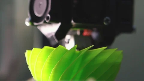  3D the printer prints the part Stock Footage 82021933
