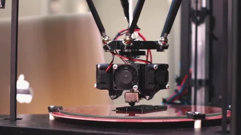  3D the printer prints the part Stock Footage 82021938
