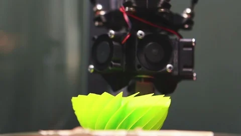  3D the printer prints the part Stock Footage 82021946