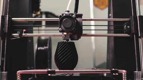  3D the printer prints the part Stock Footage 82021950