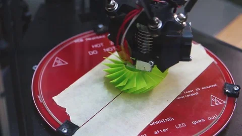  3D the printer prints the part Stock Footage 82021964