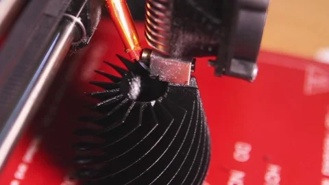  3D the printer prints the part Stock Footage 82021965