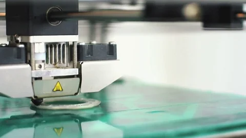  3D the printer prints the part Stock Footage 82021979
