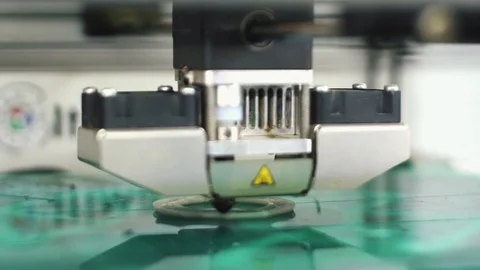  3D the printer prints the part Stock Footage 82021980