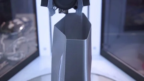 3D the printer prints the part Stock Footage 82584692
