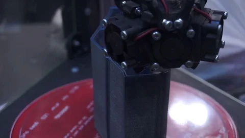 3D the printer prints the part Stock Footage 82584708