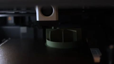 3D printer prints physical 3D model with plastic Stock Footage 310265280