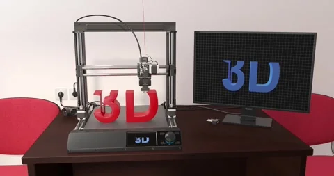 A 3D printer prints with plastic. The concept of printing on a home 3D printer. Stock Footage 250315981