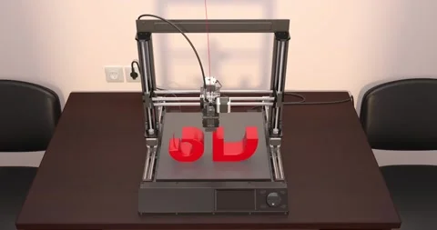 A 3D printer prints with plastic. The concept of printing on a home 3D printer Stock Footage 253631438