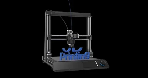 A 3D printer prints with plastic. Stock Footage 253486639