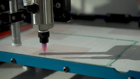 3D printer prints plastic parts. Printing technology Stock Footage 112185578