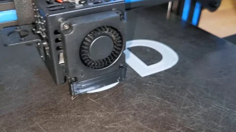 3D printer prints the word 3D Video 4K resolution Stock Footage 118538280