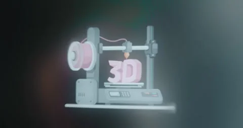 3D printer in the process of creating a three dimensional object Stock Footage 314730133