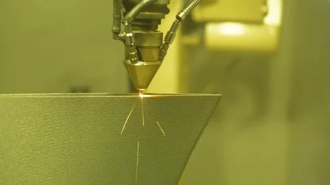 3D printer produces metal parts. Stock Footage