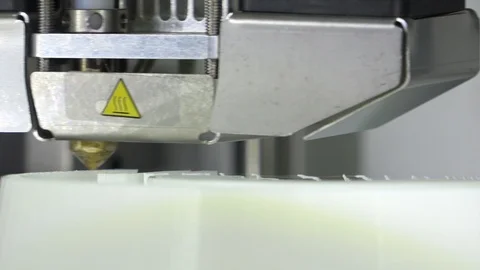 3D printer in the production of plastic elements Video stock 123041641