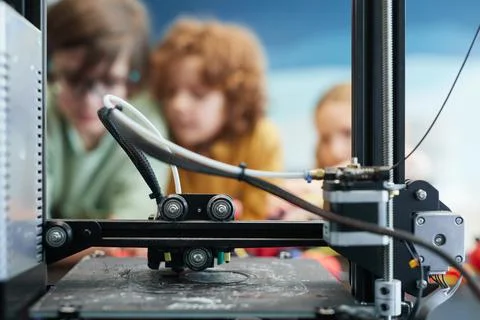3D Printer in School Laboratory Stock Photos