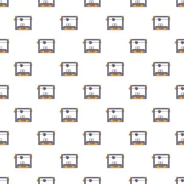 3d printer seamless pattern developing modern technology Stock Illustration