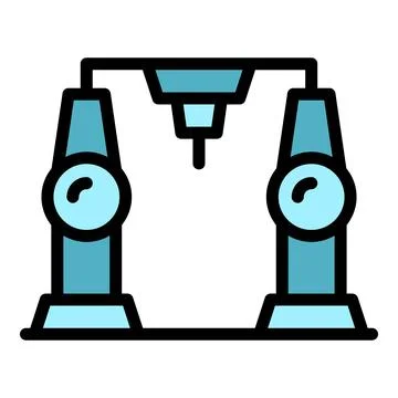 3d printer stand icon vector flat イラスト素材