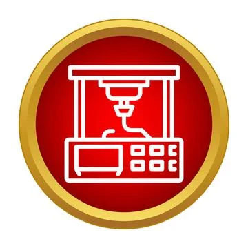 3d printer technology for additive manufacturing icon 스톡 일러스트