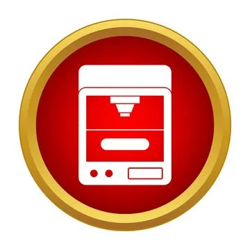 3d printer technology icon illustrating modern manufacturing innovation Illustrazione stock