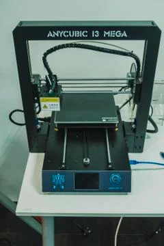 3D printer used to joined or solidified material Stock Photos
