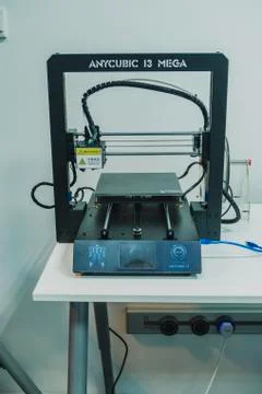 3D printer used to joined or solidified material Stock Photos
