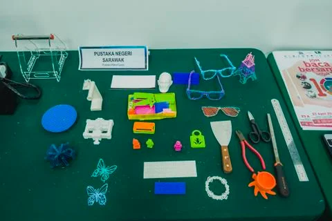 3D printer used to joined or solidified material Stock Photos