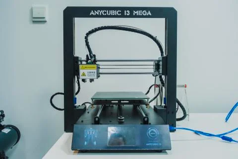 3D printer used to joined or solidified material Stock Photos