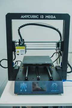 3D printer used to joined or solidified material Stock Photos