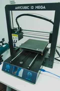 3D printer used to joined or solidified material Stock Photos