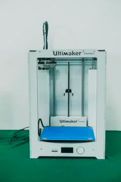 3D printer used to joined or solidified material Stock Photos