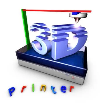 3d printer using photopolymerization Stock Illustration