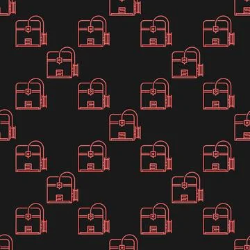 3D printer vector Additive Manufacturing seamless pattern in thin line style Stock Illustration