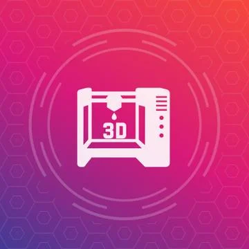 3d printer vector icon Stock Illustration