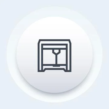 3d printer vector icon Stock Illustration