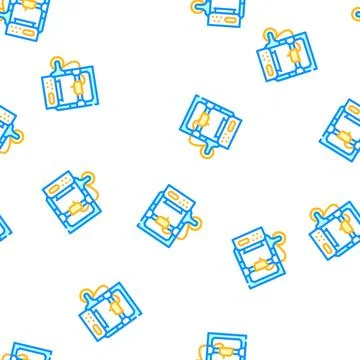 3d printer vector seamless pattern color Illustrazione stock