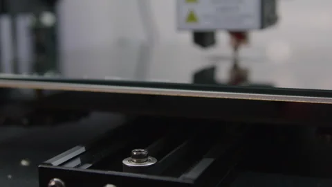 3D Printer At Work. 3D Printing White Object. Pull Focus. Видео 225440529