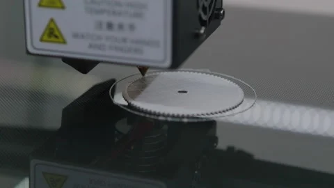 3D Printer At Work. 3D Printing White Object. Detail, Close Up. Vídeo Stock 226200715