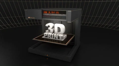 3d printer at work Stock Footage 34887624