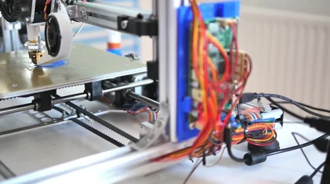 3D Printer At Work Stock Footage 56368725