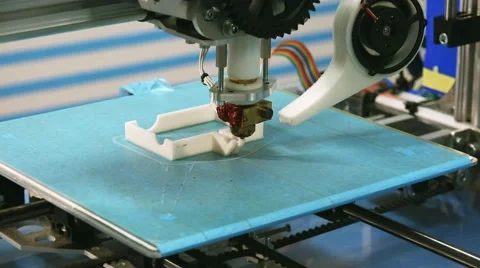 3D Printer At Work Stock Footage 56379550