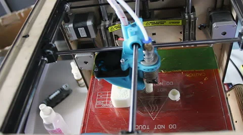 3D Printer At Work Stock Footage 63255198