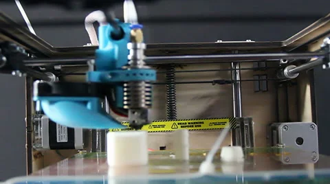 3D Printer At Work Stock Footage 63332597
