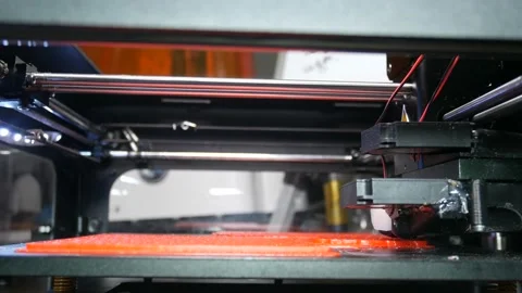 3d printer at work Video stock 89939956