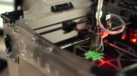 3D printer in work, stock video Stock Footage 56097991