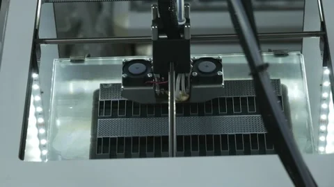 3D printer working. 3D printer. Video stock 147105392