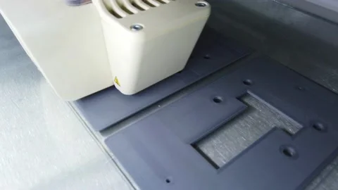 3D printer working. 3D printer, printing with plastic wire filament Stock Footage 149139637