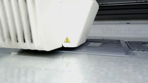 3D printer working. 3D printer, printing with plastic wire filament Stock Footage 150274891